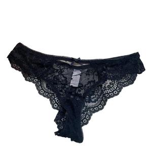 蕾丝边少女低腰三角裤高叉半臀欧美内裤舒适性感大码丁字裤透提臀