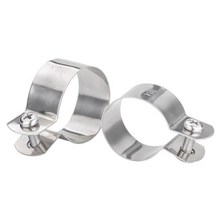 304不锈钢管卡管夹圆管固定卡扣钢管骑马卡夹抱箍连接卡箍接地卡