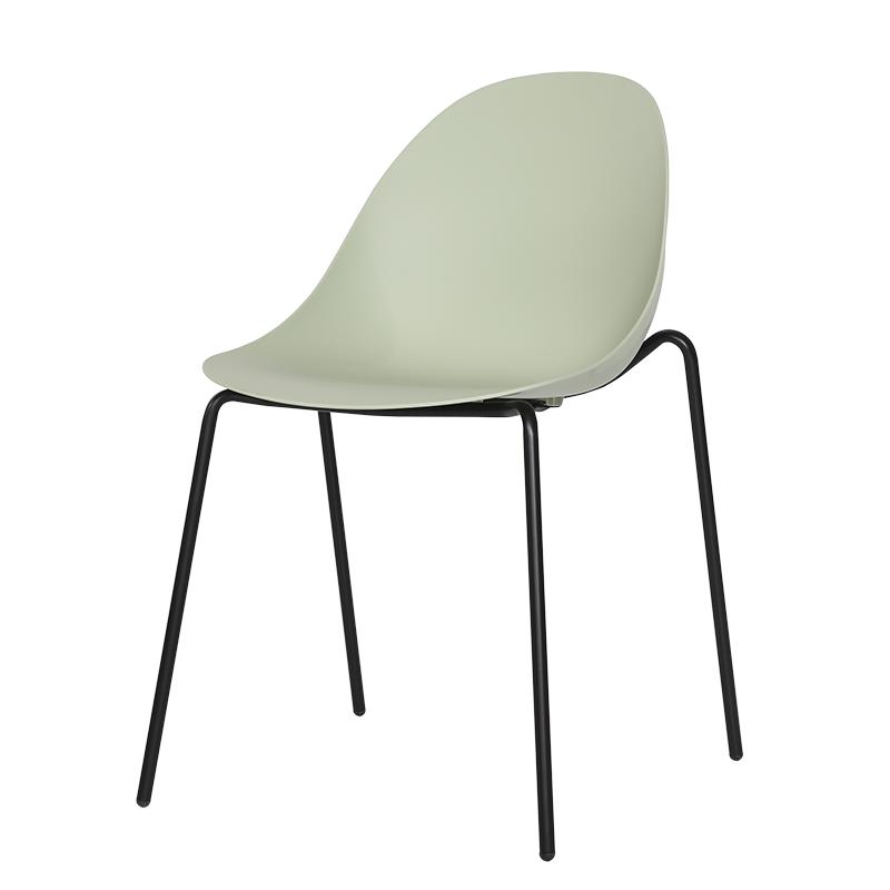 森川蛋壳餐椅北欧设计师极简不锈钢色轻奢塑料靠背化妆椅中古家具