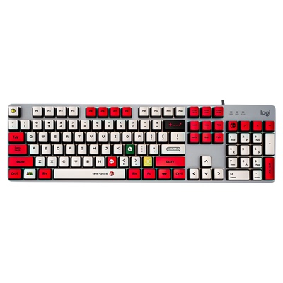 罗技K845有线机械键盘 电脑电竞办公游戏动漫马里奥客制化PBT键帽