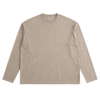 TUTM男装【羊毛混纺】基础薄款纯色长袖针织衫男宽松休闲打底毛衣