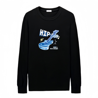 加肥加大长袖T恤男纯棉薄款12XL