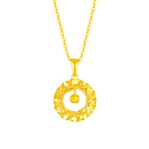 周大生黄金吊坠女足金5G挂坠绮梦网小方糖可配项链母亲节礼物妈妈