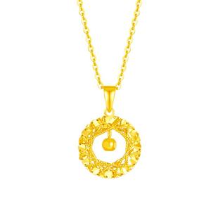 周大生黄金吊坠女足金5G挂坠绮梦网小方糖可配项链生日礼物送女友