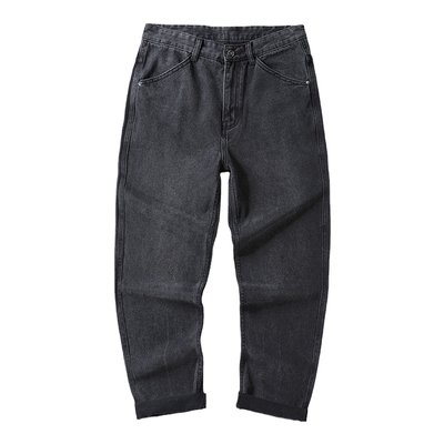 直筒牛仔裤男秋冬季潮流复古水洗