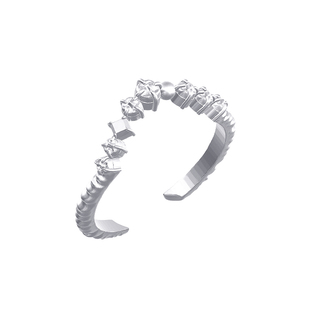 ATELIERSO 26SS碎克拉半圆戒指