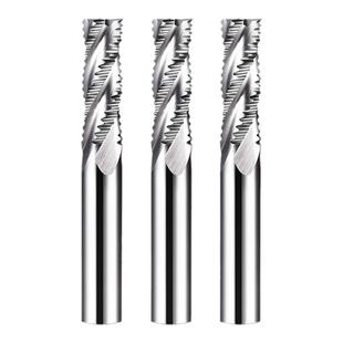 4刃3刃白钢粗皮铣刀加长全磨超硬波刃铣刀高速钢铣刀四刃开粗铝用