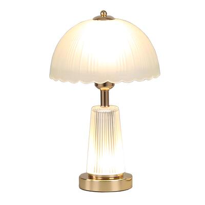 烨上玻璃卧室美式简约双控台灯