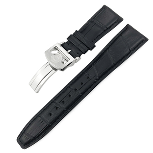 真皮牛皮鳄鱼纹手表带男适用万国IWC葡萄牙葡计葡七柏涛菲诺波涛