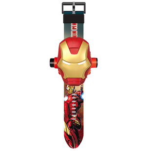 钢铁侠投影手表玩具学生电子卡通手表男孩幼儿园发光表儿童节礼物