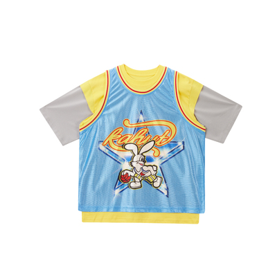 kahut假三件球服运动透气短袖T恤