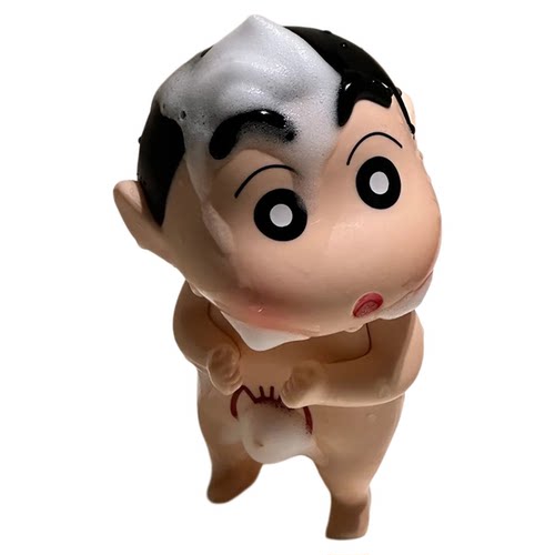 浴室蜡笔小新摆件桌面装饰洗澡光屁股淋浴搭子内裤小新可爱手办