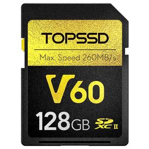 天硕（TOPSSD）高品质V60SD卡双芯旗舰_相机内存卡_260MB/s_128GB