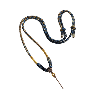 手工编织吊坠项链男款绳玉佩挂绳高端平安扣翡翠玉石器黄金吊坠绳