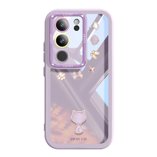 贝母猫适用vivos50promini手机壳新款vivox300pro紫色x90透明s30硅胶防摔x200spro简约19小清新pro套简约创意