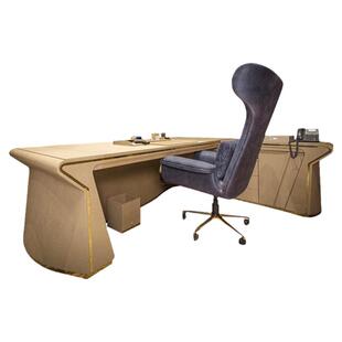 老板桌轻奢高级感 科技感 女士办公桌 家用 简约现代 l型书桌定制