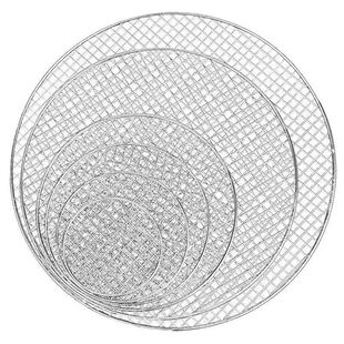 加粗铁艺圆形烧烤网户外烤肉熏肉网帘网片钢丝煮茶油炸电陶炉沥水