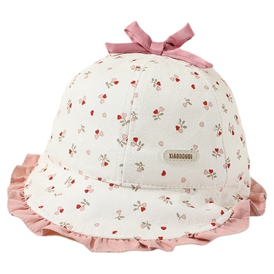 复古蝴蝶结婴儿帽子春秋薄款遮阳防晒鸭舌帽女宝宝小月龄棒球帽夏