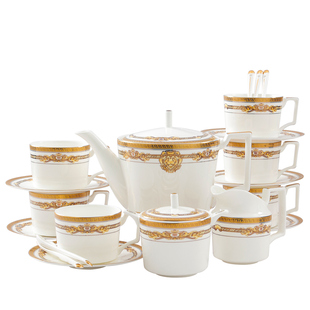 家用欧式金边骨瓷咖啡具套装陶瓷杯碟茶具咖啡具礼盒咖啡杯咖啡壶