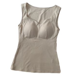 2025秋冬款保温杯薄款修身保暖一字领舒适有形聚拢长款背心式文胸