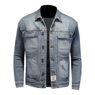 漫威毒液牛仔外套男秋季2022新款欧美机车夹克多口袋帅气牛仔衣潮