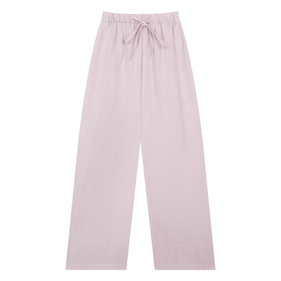 橘子树在哪儿复古棉麻休闲裤女春季宽松显瘦百搭抽绳松紧腰阔腿裤