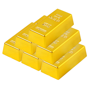 大号仿真金条金砖门档摄影道具摆件银行假金块模型样品橱窗装饰品