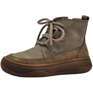 Artmu阿木复古靴子2025新款爆款马丁靴真皮厚底短靴休闲高帮鞋