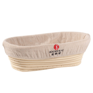 塑胶欧式发酵藤篮 乡村面包椭圆面包发酵碗仿藤编篮烘焙工具模具