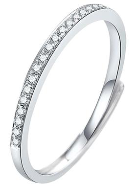 925银排钻戒指甜美时尚气质尾戒