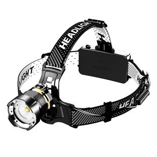 变焦感应头灯强光充电超亮头戴式矿灯超长续航钓鱼专用赶海照明灯