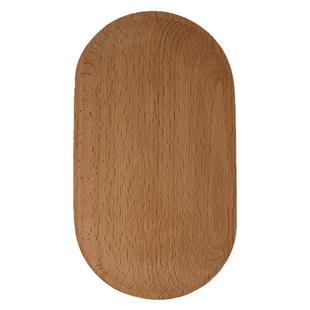 榉木托盘实木收纳盘波浪纹椭圆形拍照道具 ins原木风家居装饰网红陈列首饰香薰化妆品摄影拍摄场景搭建摆拍