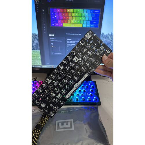 可维修g60HEV2.4.2PCB电路板Wooting60HEV2.4.2裸PCB板手持展示板