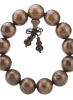 文玩金丝檀木佛珠手串小孔红木