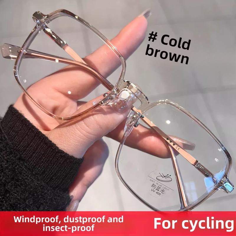 骑电动车专用眼镜骑行防飞虫防花粉防风沙防尘平光镜女大脸护目镜