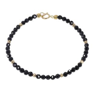 若华珠宝夜空 满天星黑尖晶石手链女18K金宝石手串彩金手饰礼物