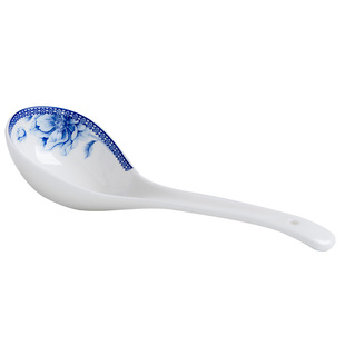 景德镇骨瓷小调羹汤勺陶瓷勺子釉下彩小汤匙大勺家用饭勺个人专用