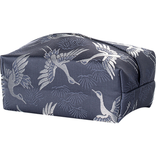 钟家窑锦缎纸巾包 织锦云松4色布艺纸巾抽纸盒新中式茶室抽纸袋