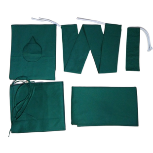 医院用牙科口腔种植五件套包布洞巾手术室纯棉铺巾手机套管灯柄套