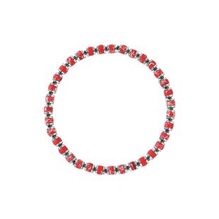 CCO潮牌红色细珠手串个性拼接手链水晶药片珠串珠配饰送男友礼物