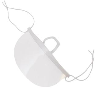 透明餐饮专用口罩食品厨房厨师一次性微笑餐厅食堂塑料防口水防护