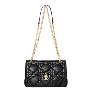 Cnoles蔻一菱格链条包包秋冬新款百搭小方包高级感女式单肩斜挎包