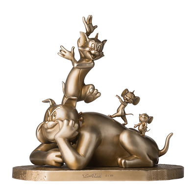 铜师傅 正版授权《猫和老鼠》合家欢 限量手办 青铜摆件工艺品