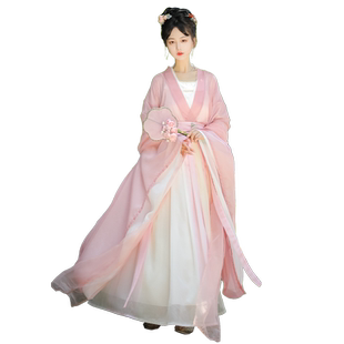 新款原创魏晋风曹县汉服女齐腰古装广袖流仙裙改良日常超仙春季
