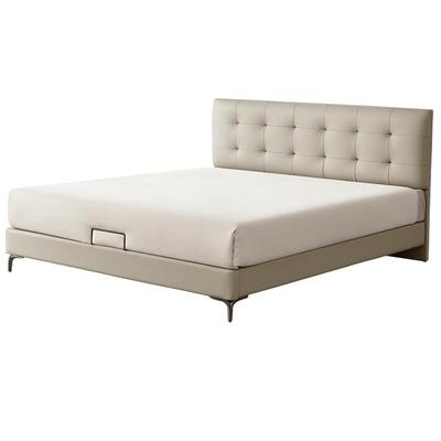 顾家家居皮床现代轻奢高端大气真皮软床奶油风主卧大床双人床8109