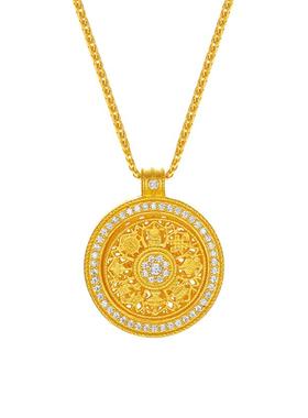 周六福八宝罗盘新中式项链女款