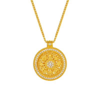 周六福八宝罗盘新中式项链女款