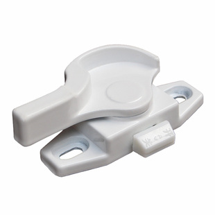 4个装 白色月牙锁塑钢推拉门窗户锁栓搭扣移门锁扣铝合金钩锁配件