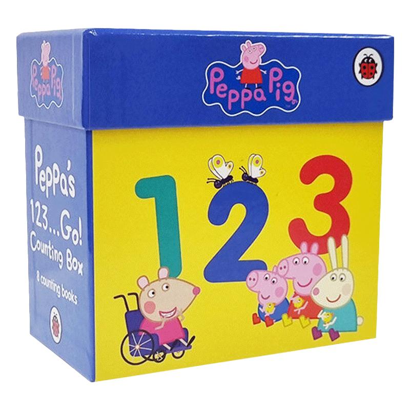 正版 Peppa Pig 1,2,3 Go! Hinged Box 小猪佩奇数字认知8册套装儿童绘本