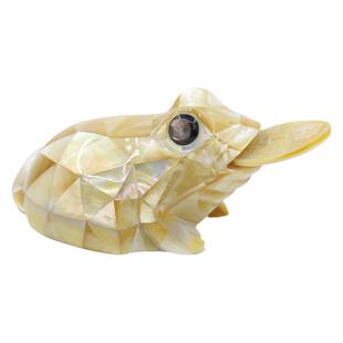 贝雕天然贝壳北海青岛大连雕刻塑纯手螺钿摆件diy黄黑蝶贝工艺品